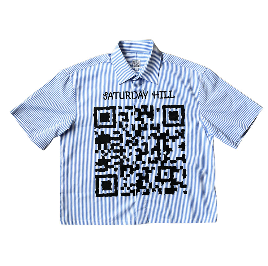 "Becoming" Distorted QR Polo Cropped
