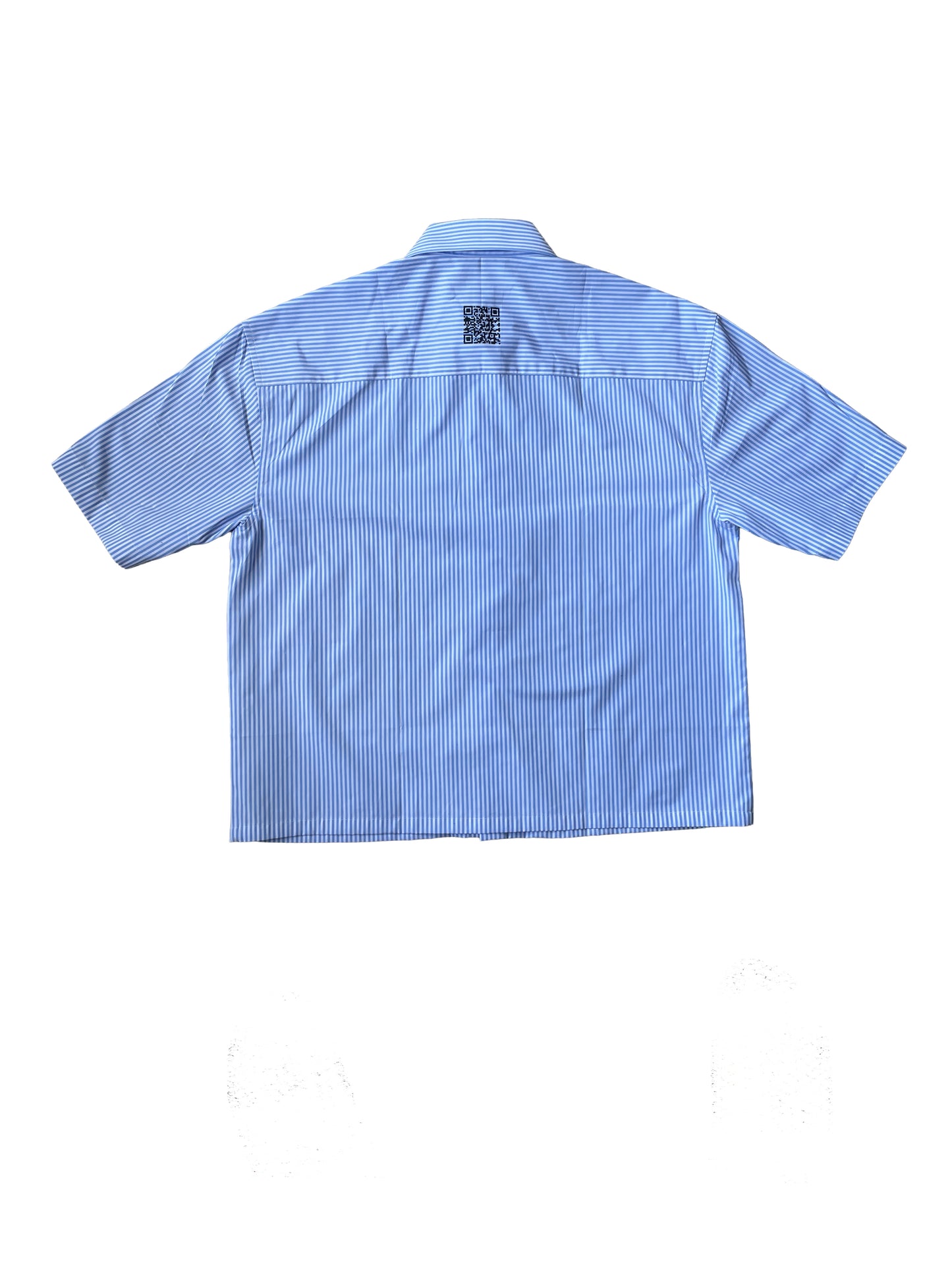 "Becoming" Distorted QR Polo Cropped